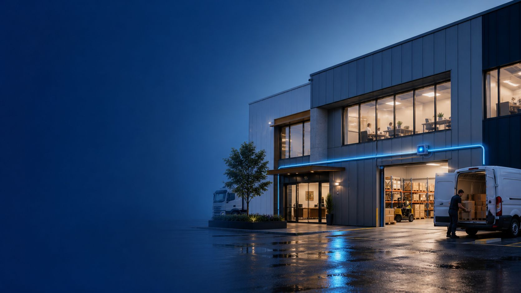 Calgary business warehouse with connectivity